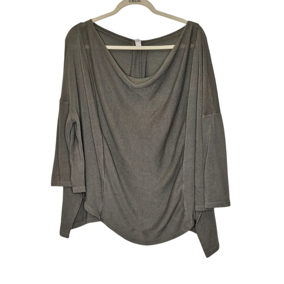 We The Free Free People Dolman Sleeve Oversized Top Boho Knit Green Summer S - Picture 1 of 9